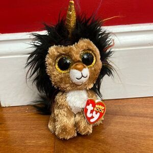 Ty Beanie Boo “Ramsey” the Unicorn Lion (6 inch)‎